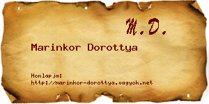 Marinkor Dorottya névjegykártya